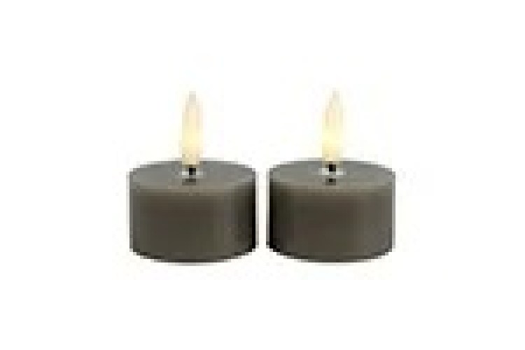 waxines Theelicht rustiek Ø4CM LED ro Lyon s2 grijs